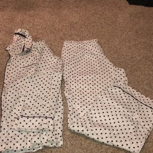 Vs white poka dot pjs